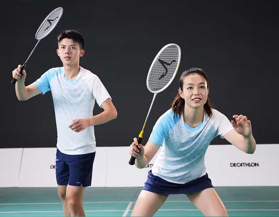 Premium badminton court with modern lighting